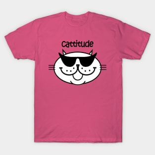 Cattitude 2 - Frosty White T-Shirt